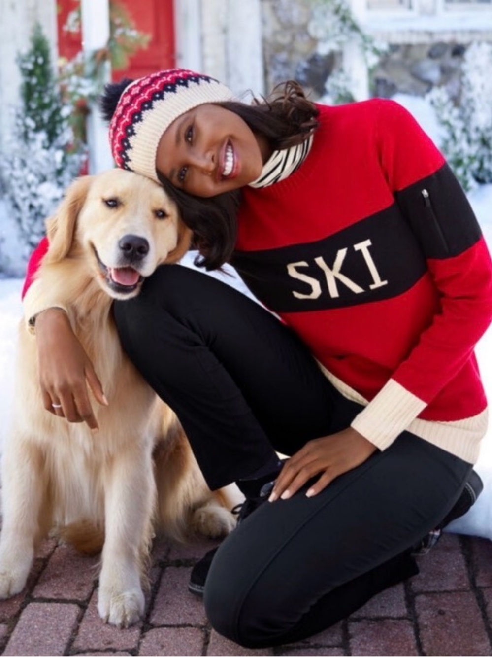 Talbots Colorblock 'SKI' Sweater